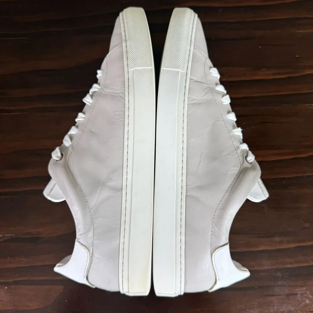 Good Man Brand Edge White Leather Casual Sneaker Shoes Low Top Men's Size 12